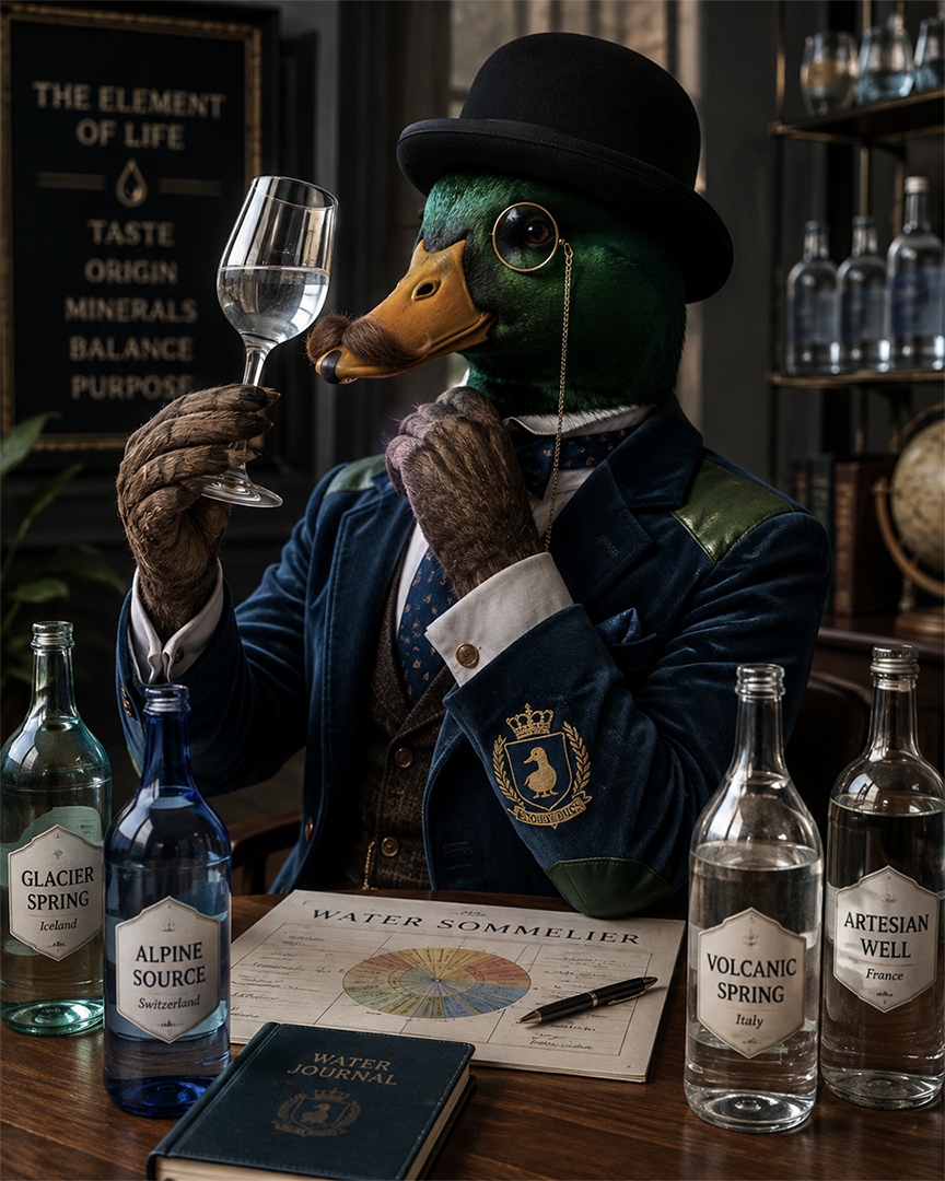 Professor Mallard Distinguished Water Sommelier Snobby Duck Professor Mallard Distinguished Water Sommelier Snobby Duck
